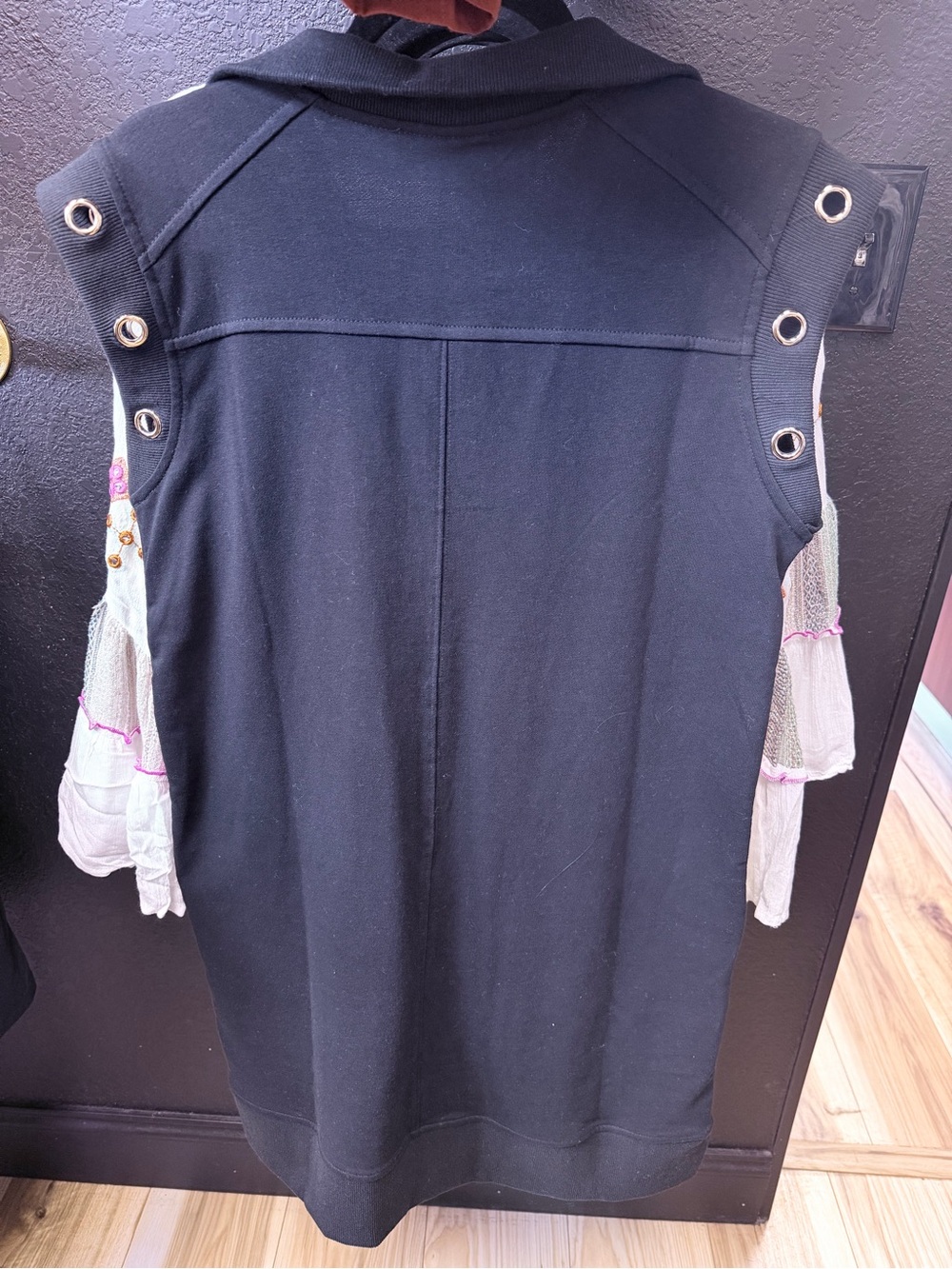 Black Mini Dress with Dolman Sleeves NWT - Picture 3 of 3